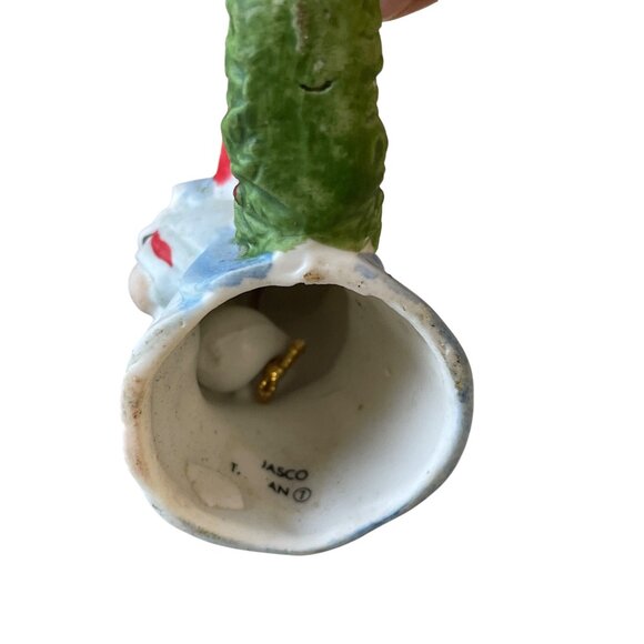 VTG Jasco Lil Chimers Ceramic Christmas Angel Shepherd Napkin Rings Set Of 2 - Picture 8 of 8